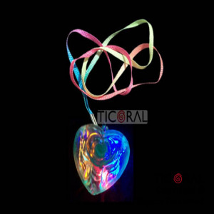 COLGANTE LUMINOSO CORAZON ACRILICO X 48